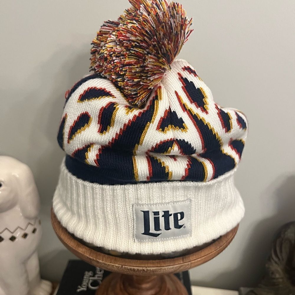 NWOT Miller Lite Winter Pom Hat.
